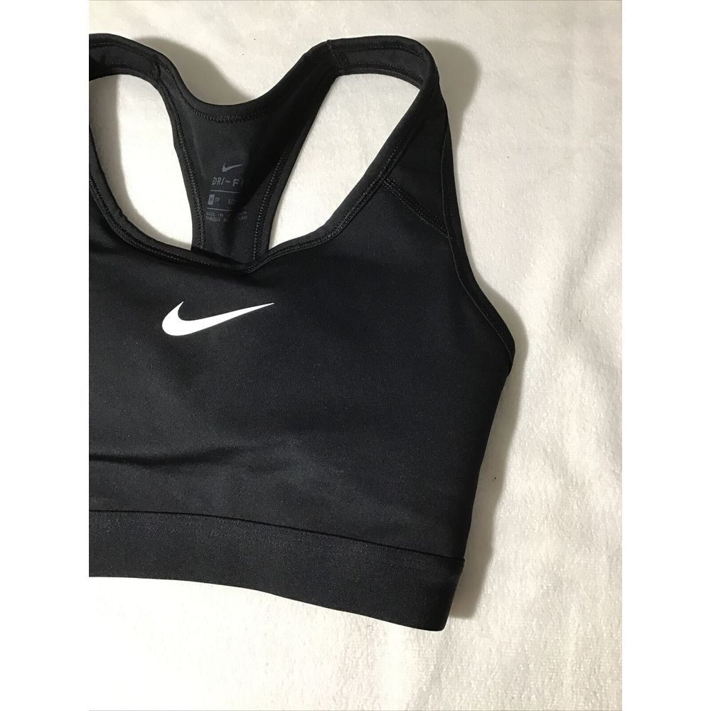 NEW $38 Nike Black Swoosh Sports Racerback Bra [ SZ‎ XS ] #3725 - Picture 5 of 12